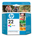 Genuine HP Inkjet Cartridge 22 Tri-Colour